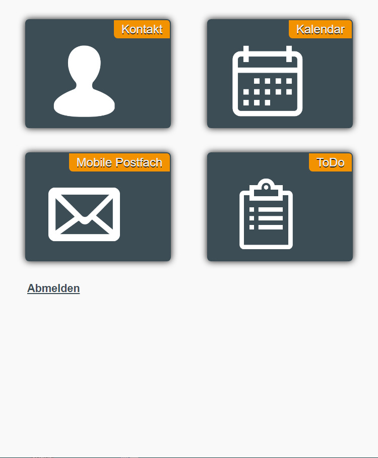 ERP Mobile Startseite