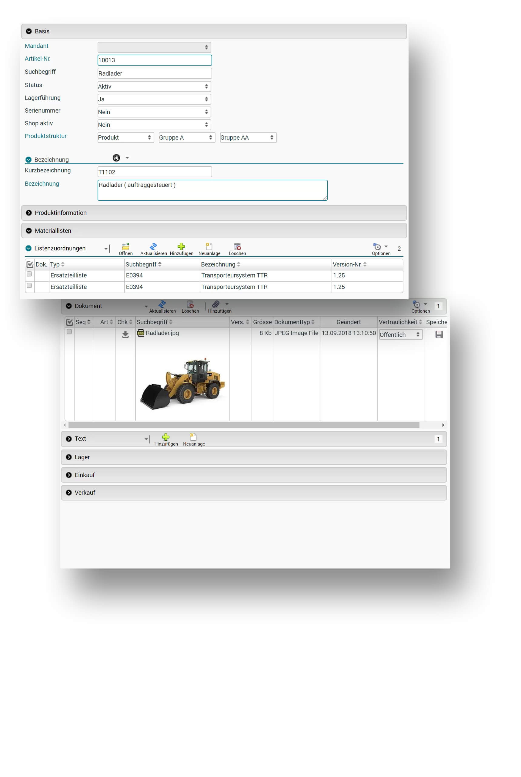 Artikel ERP Materialwirtschaft